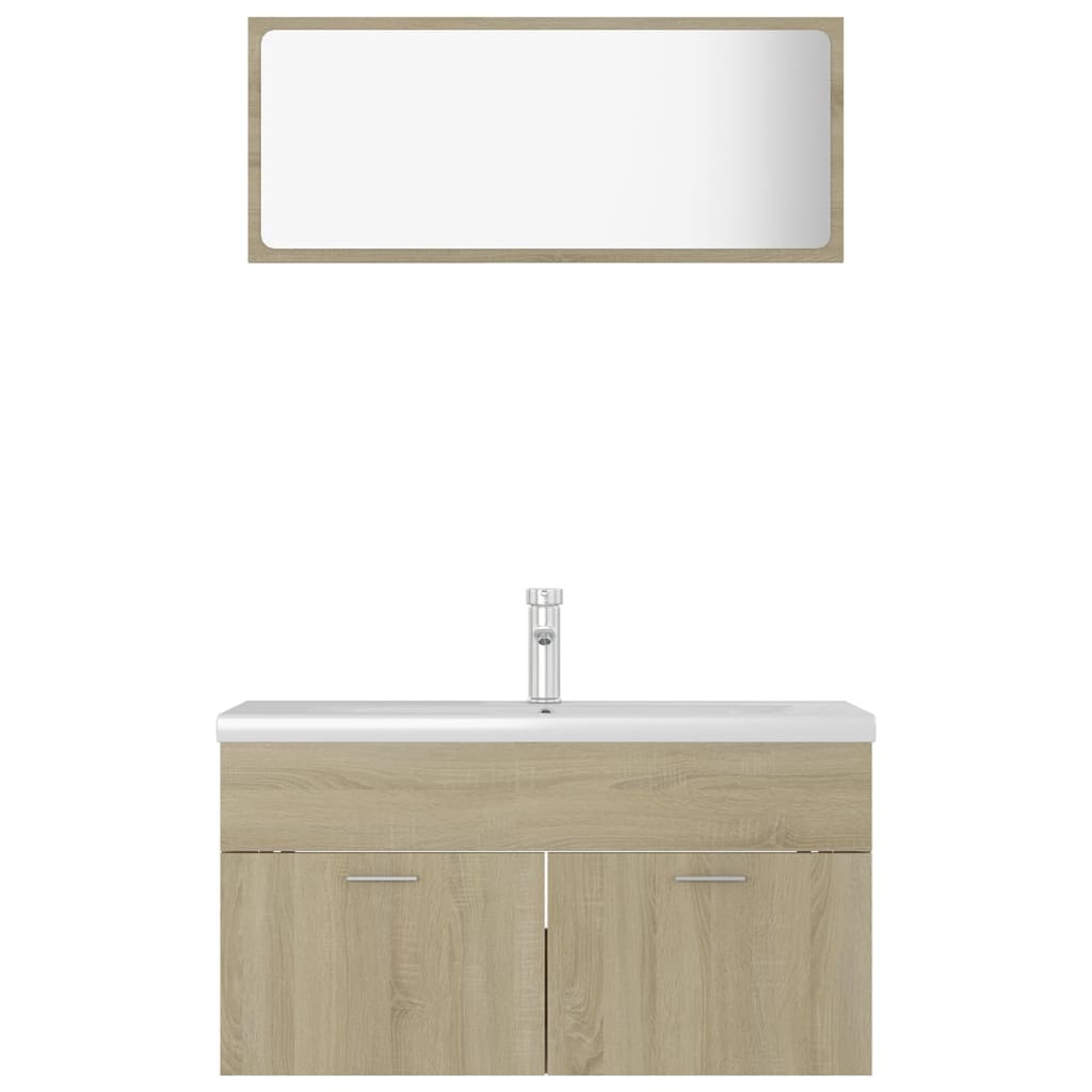 Set Mobili da Bagno Rovere Sonoma in Truciolato 3071336