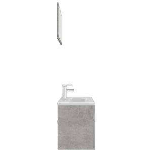 Set Mobili da Bagno Grigio Cemento in Truciolato 3071337