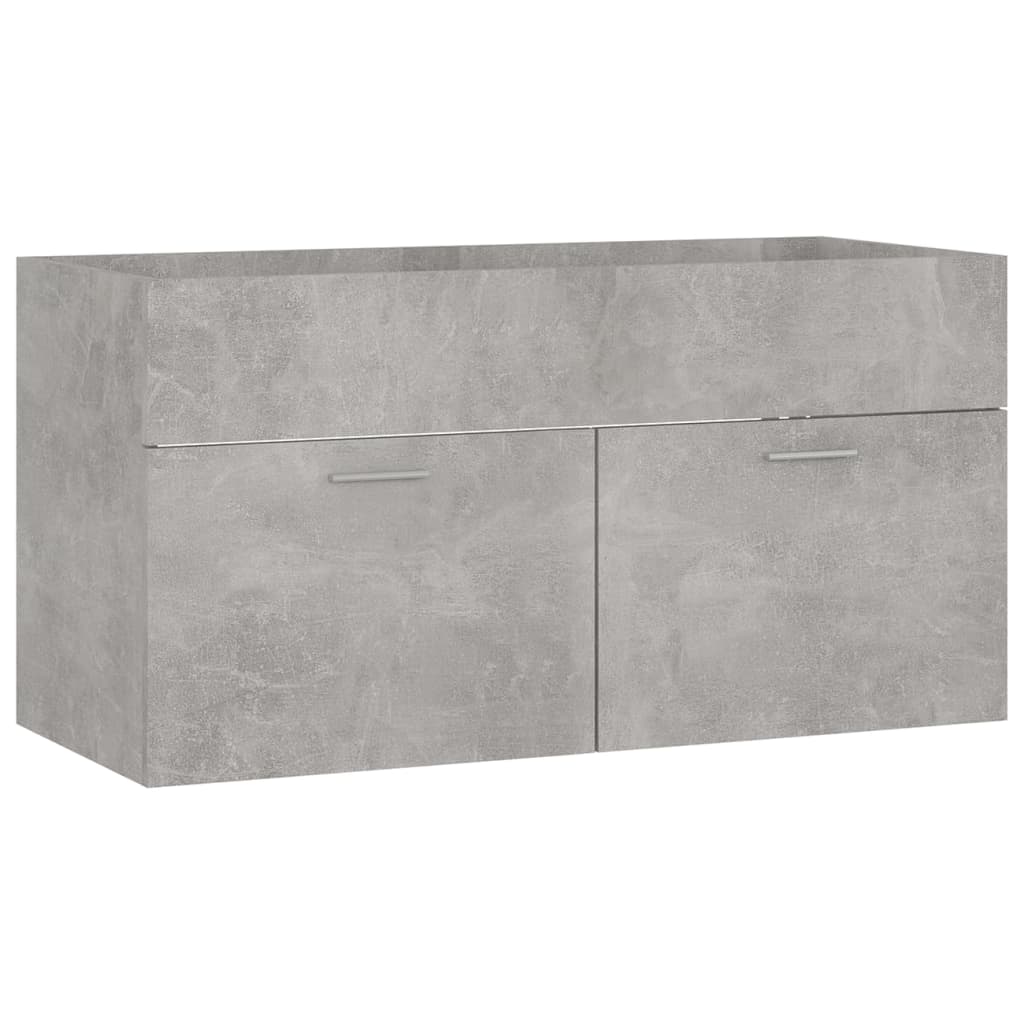 Set Mobili da Bagno Grigio Cemento in Truciolato 3071337