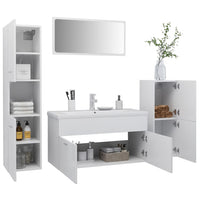 Set Mobili da Bagno Bianco in Truciolato 3071378