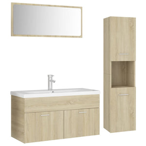 Set Mobili da Bagno Rovere Sonoma in Truciolato 3071426