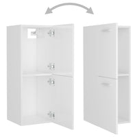 Set Mobili da Bagno Bianco Lucido in Legno Multistrato 3071447