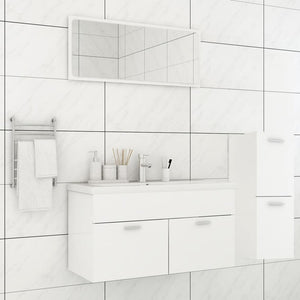 Set Mobili da Bagno Bianco in Truciolato 3071468