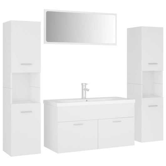 Set Mobili da Bagno Bianco in Truciolato 3071513