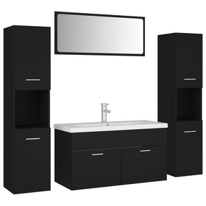 Set Mobili da Bagno Nero in Truciolato 3071514