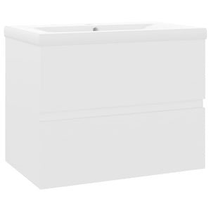 Mobile Bagno con Lavabo Integrato Bianco in Truciolato 3071540