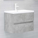 Mobile Bagno con Lavabo Integrato Grigio Cemento in Truciolato cod mxl 71940