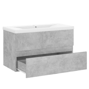 Mobile Bagno con Lavabo Integrato Grigio Cemento in Truciolato cod mxl 68316