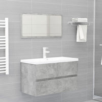 Mobile Bagno con Lavabo Integrato Grigio Cemento in Truciolato cod mxl 68316