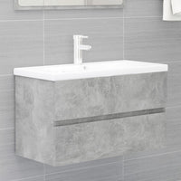 Mobile Bagno con Lavabo Integrato Grigio Cemento in Truciolato cod mxl 68316