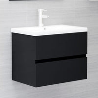 Set Mobili da Bagno Nero in Truciolato cod mxl 12787