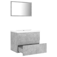 Set Mobili da Bagno Grigio Cemento in Truciolato cod mxl 71952