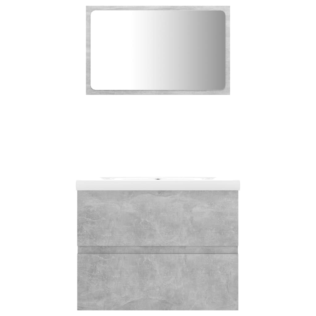 Set Mobili da Bagno Grigio Cemento in Truciolato cod mxl 71952