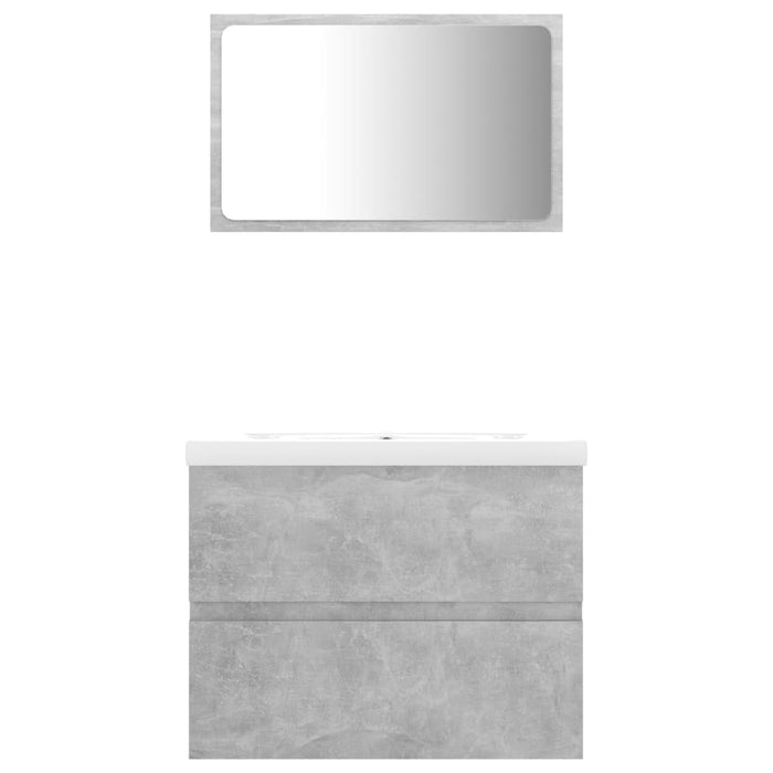 Set Mobili da Bagno Grigio Cemento in Truciolato cod mxl 71952