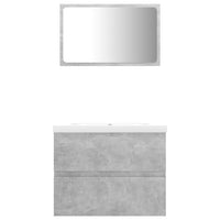 Set Mobili da Bagno Grigio Cemento in Truciolato 3071589