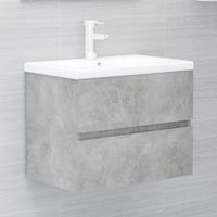 Set Mobili da Bagno Grigio Cemento in Truciolato cod mxl 71952