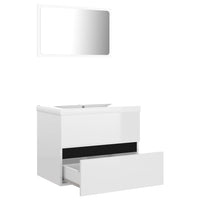 Set Mobili da Bagno Bianco Lucido in Truciolato cod mxl 71928