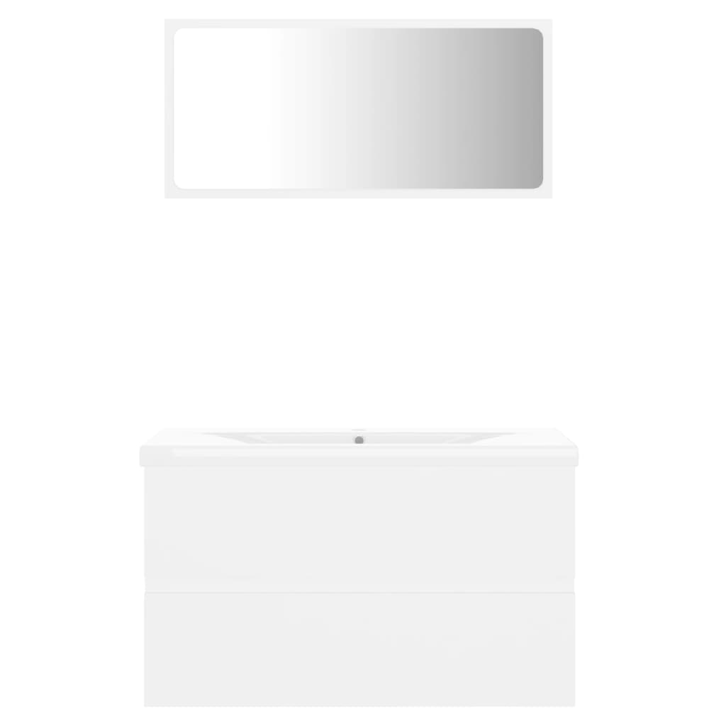 Set Mobili da Bagno Bianco in Truciolato 3071594