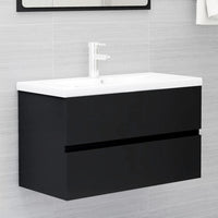 Set Mobili da Bagno Nero in Truciolato 3071595