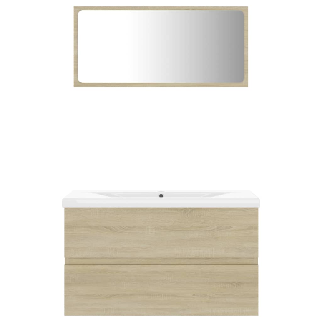 Set Mobili da Bagno Rovere Sonoma in Truciolato 3071597