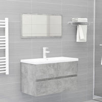 Set Mobili da Bagno Grigio Cemento in Truciolato cod mxl 63582