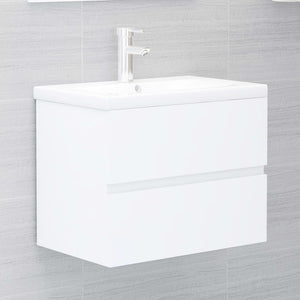 Mobile Bagno con Lavabo Integrato Bianco in Truciolato 3071630