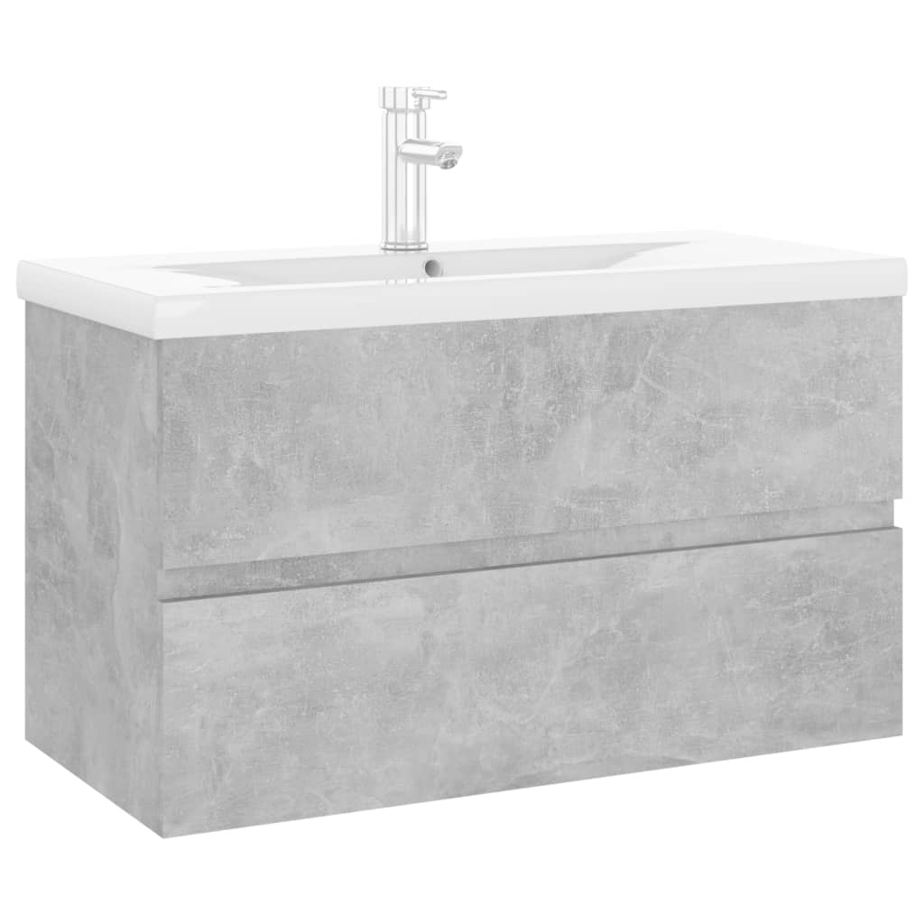 Mobile con Lavabo Integrato Grigio Cemento in Legno Multistratocod mxl 120672