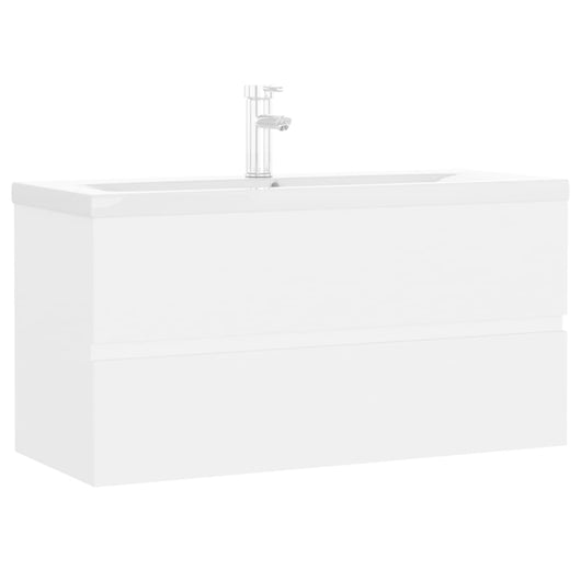 Mobile da Bagno con Lavabo Integrato Bianco in Truciolato 3071648