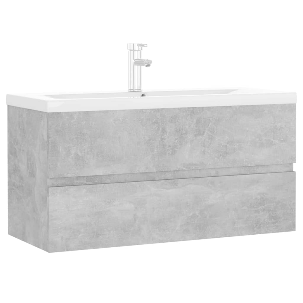 Mobile con Lavabo Integrato Grigio Cemento in Legno Multistratocod mxl 96749