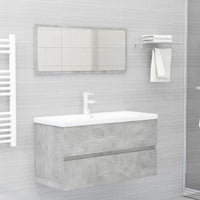 Mobile con Lavabo Integrato Grigio Cemento in Legno Multistratocod mxl 96749