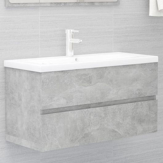 Mobile con Lavabo Integrato Grigio Cemento in Legno Multistratocod mxl 96749