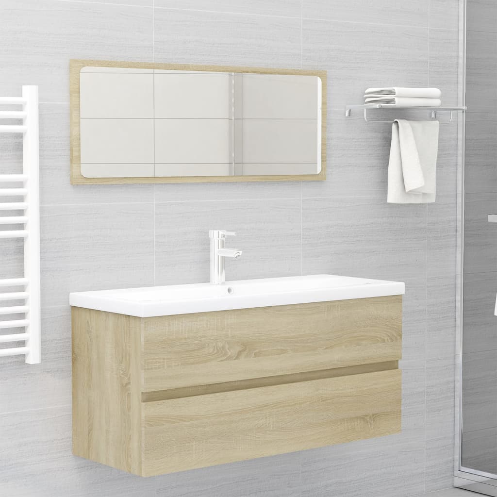 Mobile con Lavabo Integrato Rovere Sonoma in Legno Multistrato 3071660