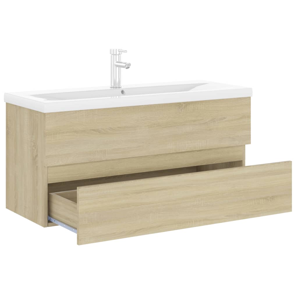 Mobile con Lavabo Integrato Rovere Sonoma in Legno Multistrato 3071660