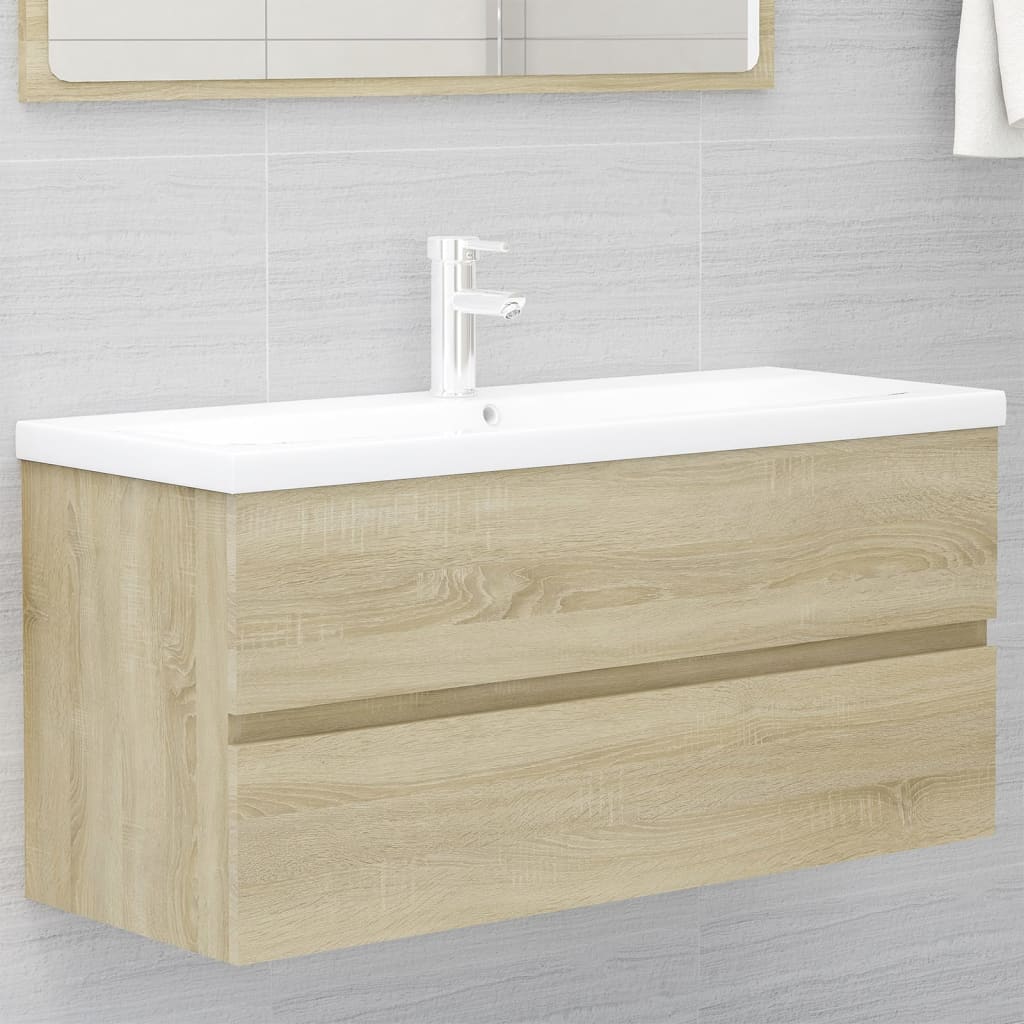 Mobile con Lavabo Integrato Rovere Sonoma in Legno Multistrato 3071660