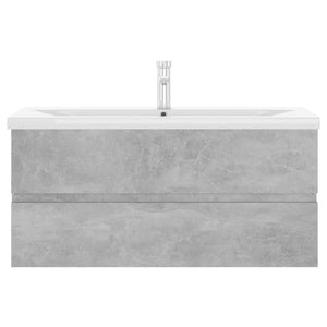 Mobile Bagno con Lavabo Integrato Grigio Cemento in Truciolato 3071661