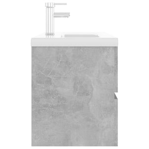 Mobile Bagno con Lavabo Integrato Grigio Cemento in Truciolato 3071661