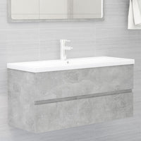 Mobile Bagno con Lavabo Integrato Grigio Cemento in Truciolato 3071661