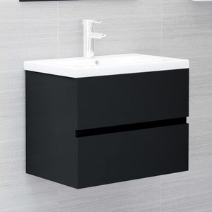 Set Mobili da Bagno Nero in Truciolato 3071676