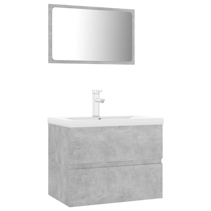 Set Mobili da Bagno Grigio Cemento in Truciolatocod mxl 72762