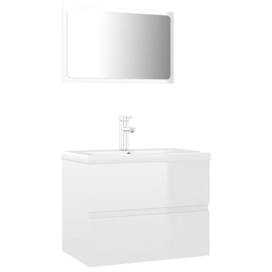 Set Mobili da Bagno Bianco Lucido in Truciolato cod mxl 7780