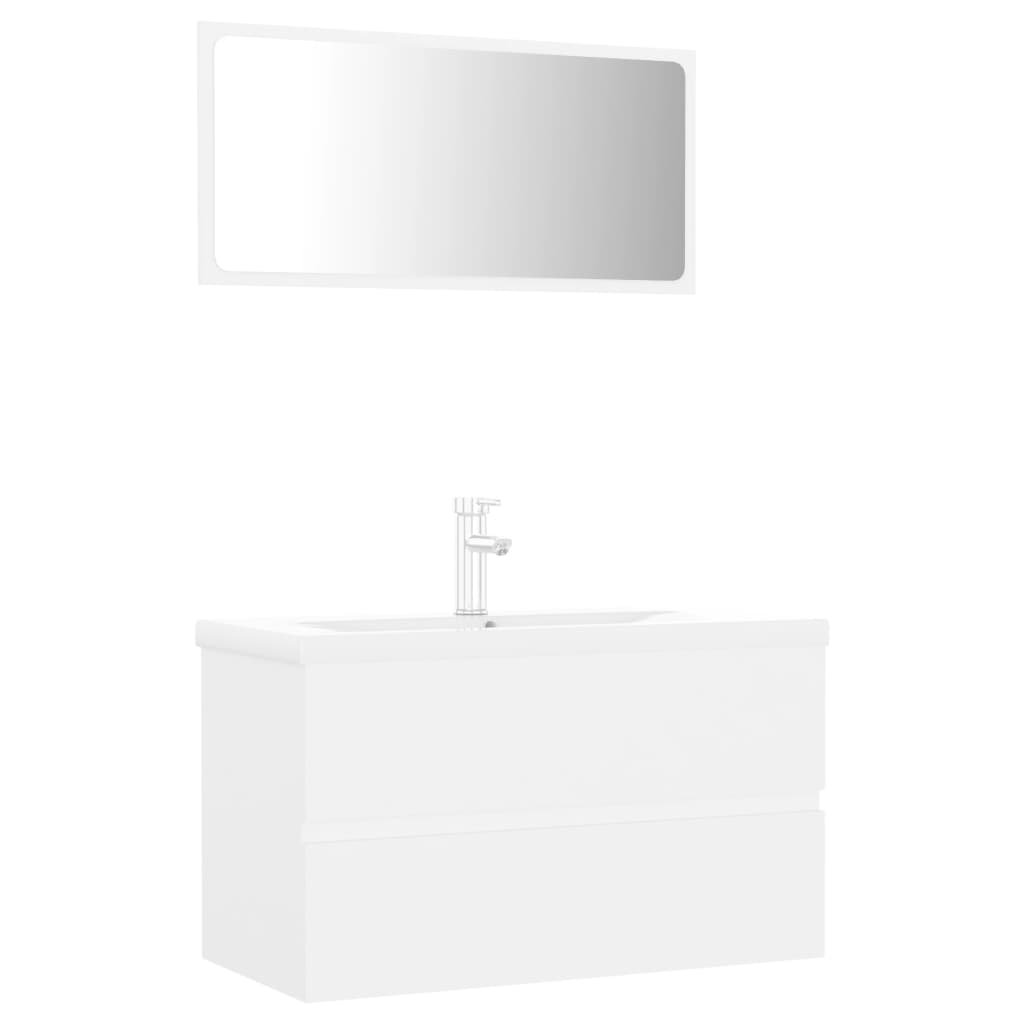 Set Mobili da Bagno Bianco in Truciolato cod mxl 6074