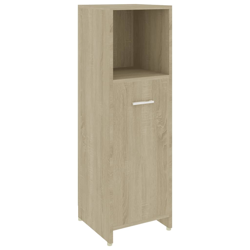 Set Mobili da Bagno 4 pz Rovere Sonoma