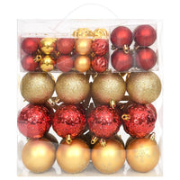 Set Addobbi di Natale 70 pz Oro e Rosso 330088