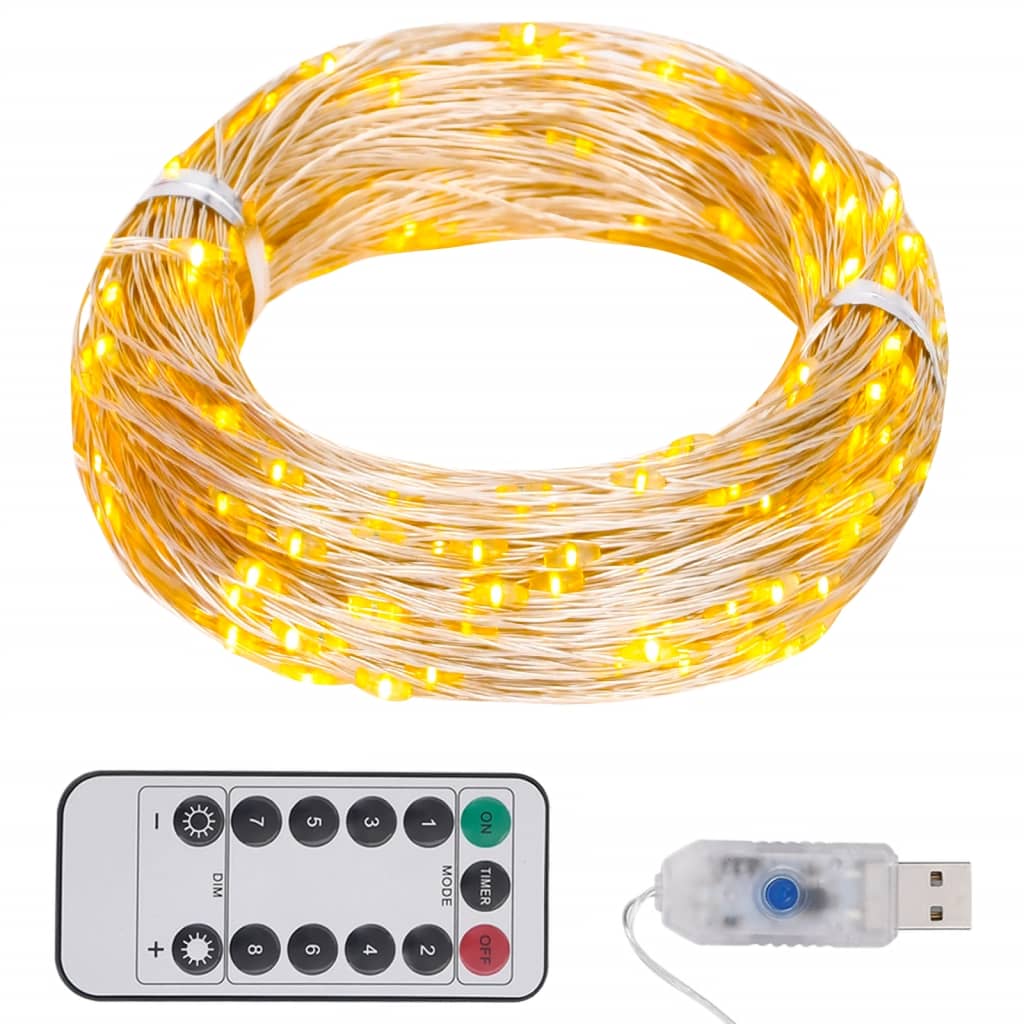 Stringa di Luci con 150 LED Bianco Caldo 15 m cod mxl 49679