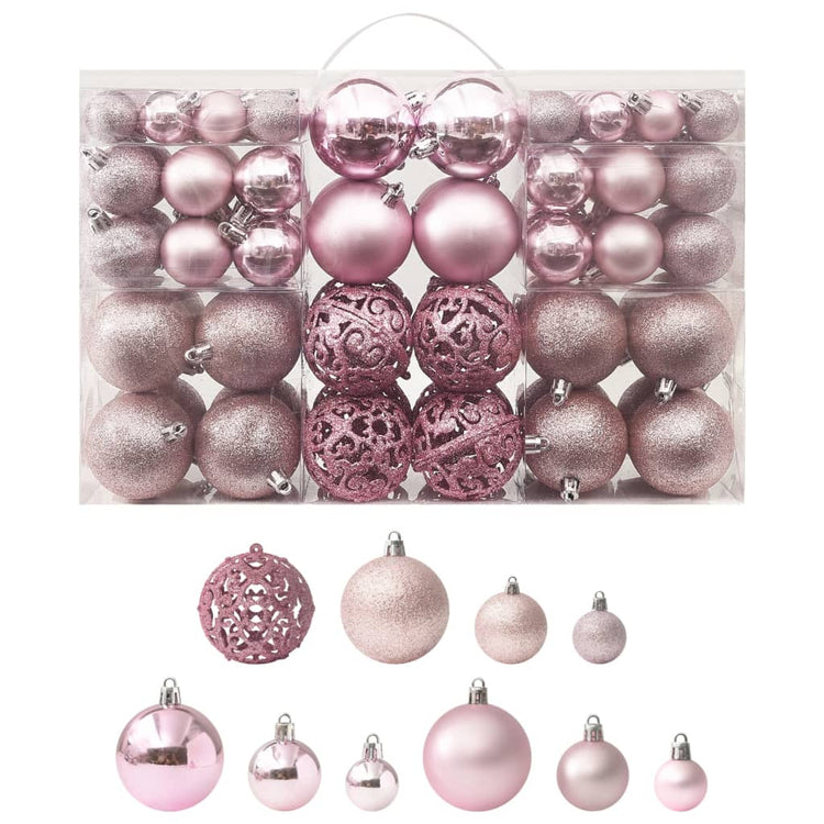 Set Palline di Natale 100 pz Rosa cod mxl 46091