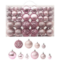 Set Palline di Natale 100 pz Rosa 330084