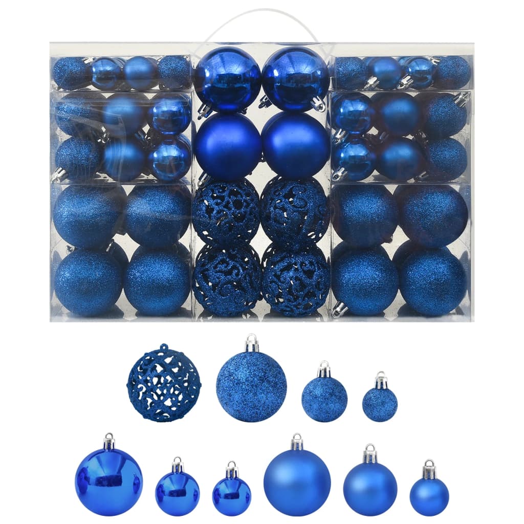 Set Palline di Natale 100 pz Blu 330085