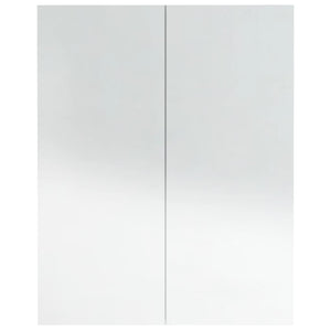 Armadietto a Specchio per Bagno 60x15x75 cm MDF Bianco Lucido 331525