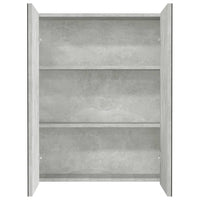 Armadietto a Specchio per Bagno 60x15x75 cm MDF Grigio Cemento 331528