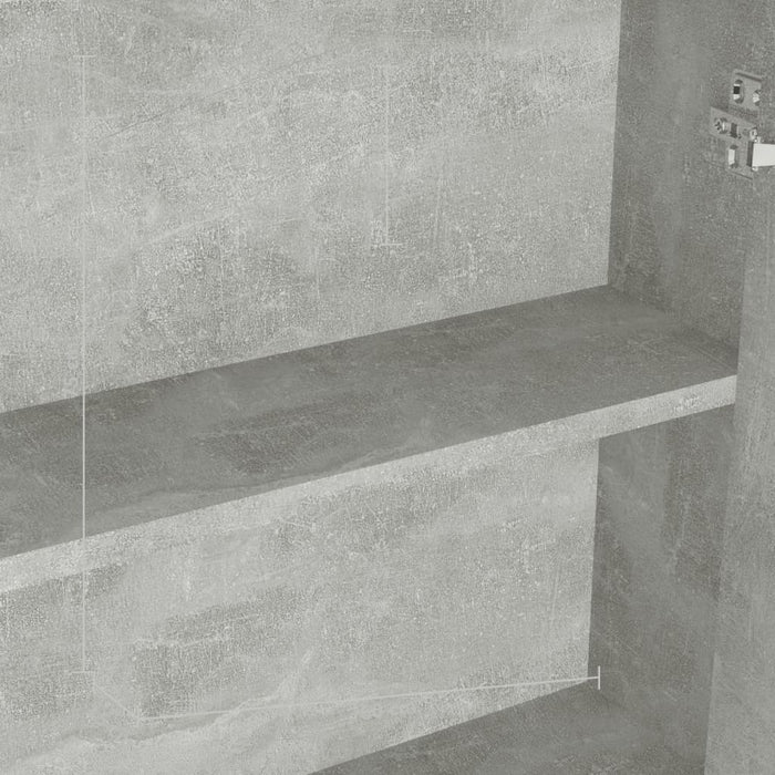 Armadietto a Specchio per Bagno 60x15x75 cm MDF Grigio Cemento 331528